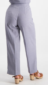 Soft Lavender High Waist Trousers "Harriet" from behind