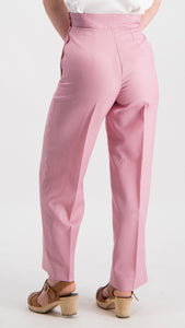 Pink High Waist Trousers "Harriet" from behind
